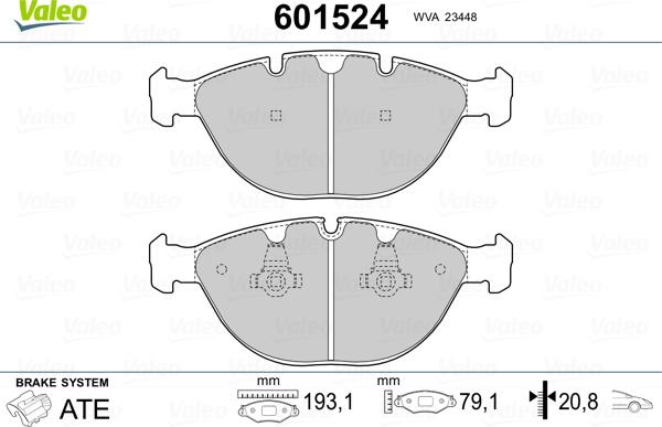 Valeo 601524 - Jarrupala, levyjarru inparts.fi