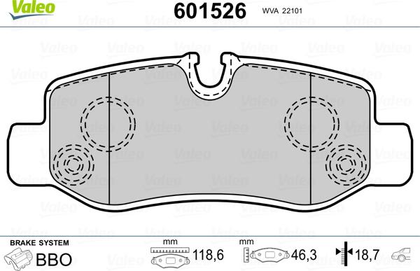 Valeo 601526 - Jarrupala, levyjarru inparts.fi