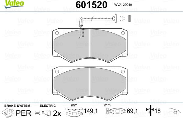 Valeo 601520 - Jarrupala, levyjarru inparts.fi