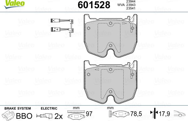 Valeo 601528 - Jarrupala, levyjarru inparts.fi