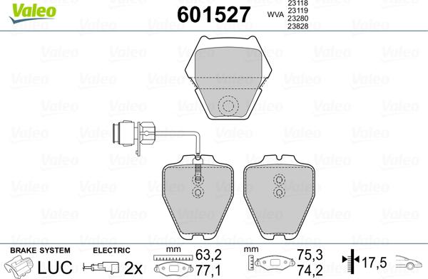 Valeo 601527 - Jarrupala, levyjarru inparts.fi