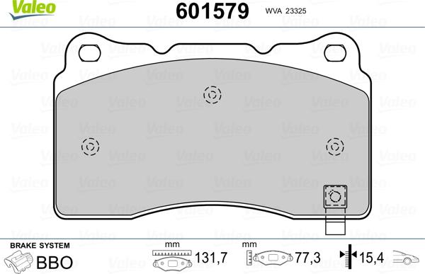 Valeo 601579 - Jarrupala, levyjarru inparts.fi