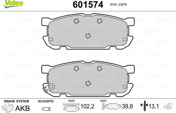 Valeo 601574 - Jarrupala, levyjarru inparts.fi