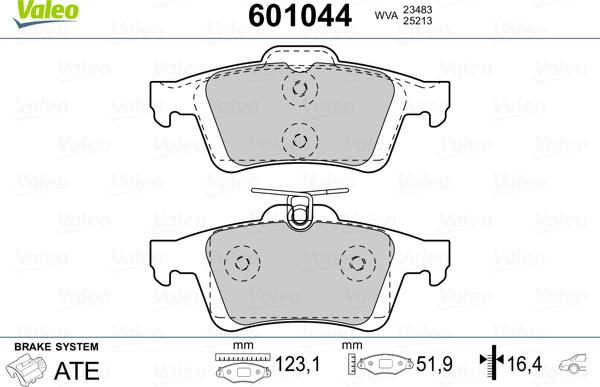 Valeo 601044 - Jarrupala, levyjarru inparts.fi