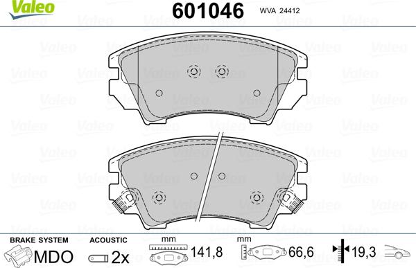 Valeo 601046 - Jarrupala, levyjarru inparts.fi