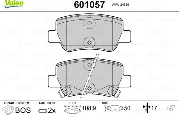 Valeo 601057 - Jarrupala, levyjarru inparts.fi