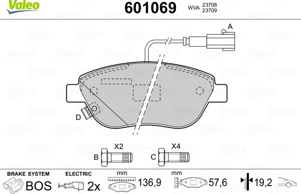 Valeo 601069 - Jarrupala, levyjarru inparts.fi