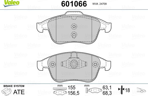 Valeo 601066 - Jarrupala, levyjarru inparts.fi