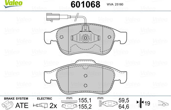 Valeo 601068 - Jarrupala, levyjarru inparts.fi