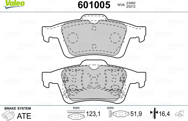 Valeo 601005 - Jarrupala, levyjarru inparts.fi