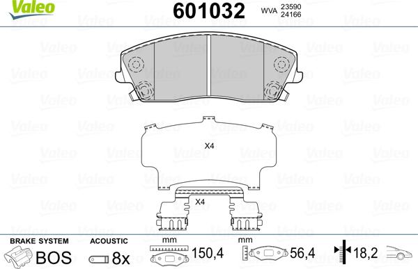 Valeo 601032 - Jarrupala, levyjarru inparts.fi