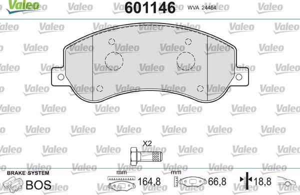 Valeo 601146 - Jarrupala, levyjarru inparts.fi