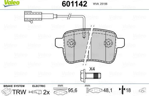 Valeo 601142 - Jarrupala, levyjarru inparts.fi