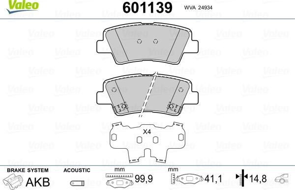 Valeo 601139 - Jarrupala, levyjarru inparts.fi