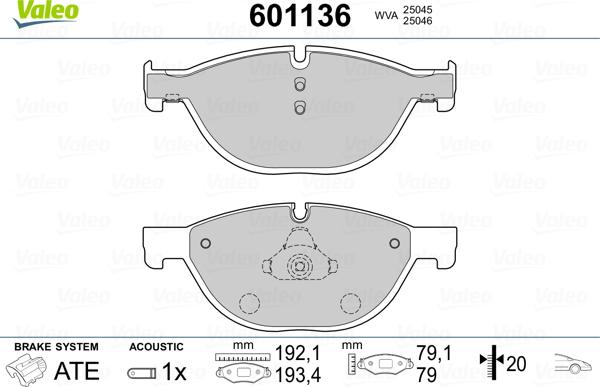 Valeo 601136 - Jarrupala, levyjarru inparts.fi