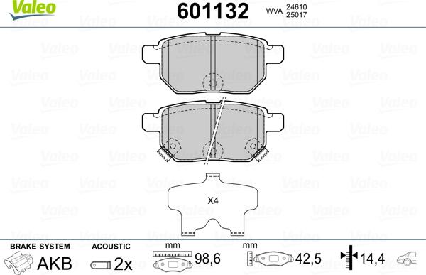 Valeo 601132 - Jarrupala, levyjarru inparts.fi