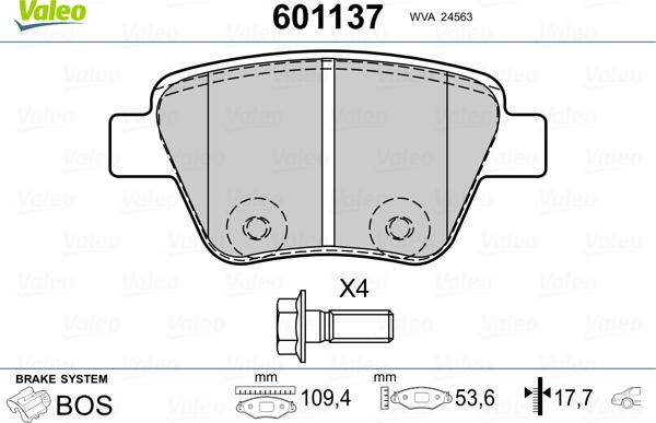 Valeo 601137 - Jarrupala, levyjarru inparts.fi