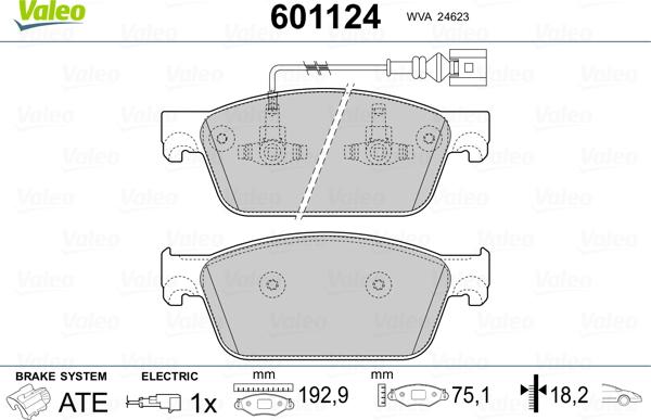 Valeo 601124 - Jarrupala, levyjarru inparts.fi