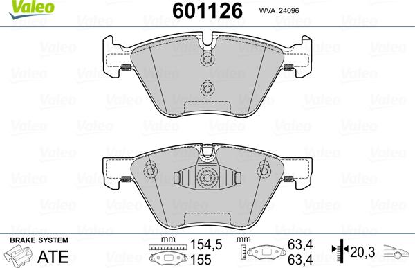 Valeo 601126 - Jarrupala, levyjarru inparts.fi