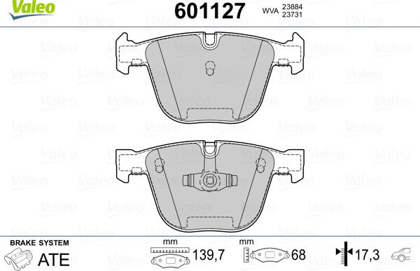 Valeo 601127 - Jarrupala, levyjarru inparts.fi