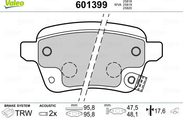 Valeo 601399 - Jarrupala, levyjarru inparts.fi