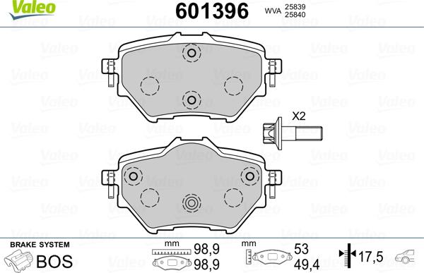 Valeo 601396 - Jarrupala, levyjarru inparts.fi