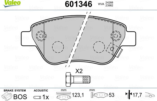 Valeo 601346 - Jarrupala, levyjarru inparts.fi