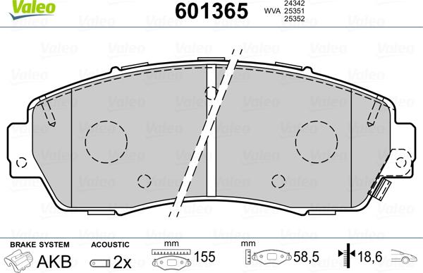 Valeo 601365 - Jarrupala, levyjarru inparts.fi