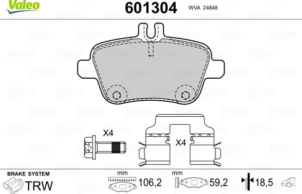 Valeo 601304 - Jarrupala, levyjarru inparts.fi