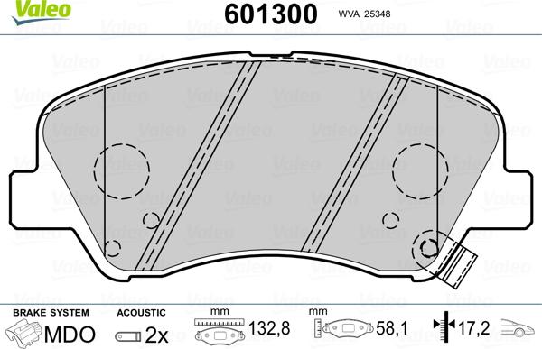 Valeo 601300 - Jarrupala, levyjarru inparts.fi