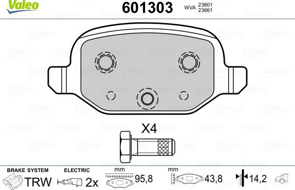 Valeo 601303 - Jarrupala, levyjarru inparts.fi