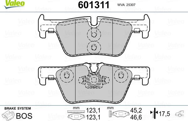 Valeo 601311 - Jarrupala, levyjarru inparts.fi