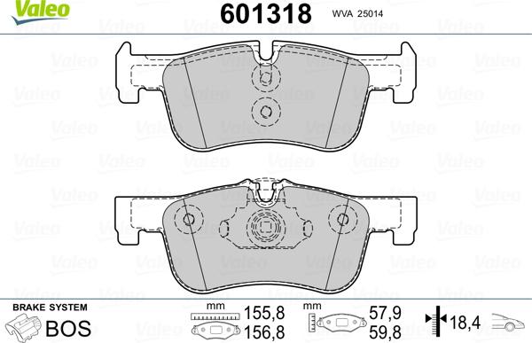 Valeo 601318 - Jarrupala, levyjarru inparts.fi