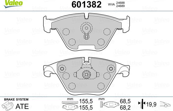 Valeo 601382 - Jarrupala, levyjarru inparts.fi