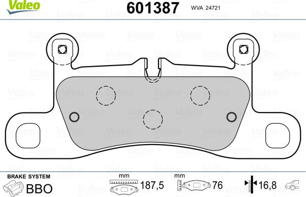 Valeo 601387 - Jarrupala, levyjarru inparts.fi