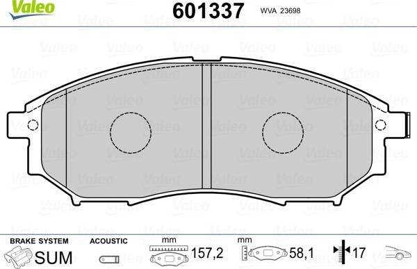 Valeo 601337 - Jarrupala, levyjarru inparts.fi