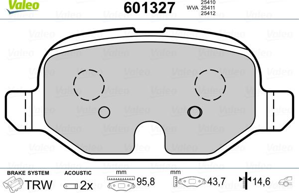 Valeo 601327 - Jarrupala, levyjarru inparts.fi