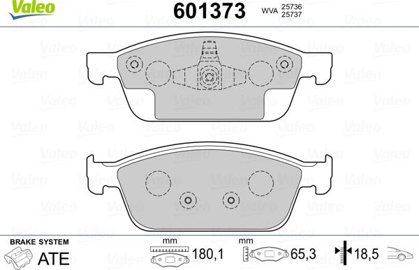 Valeo 601373 - Jarrupala, levyjarru inparts.fi