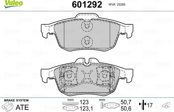 Valeo 601292 - Jarrupala, levyjarru inparts.fi