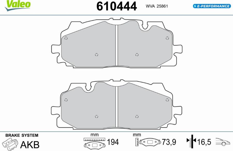 Valeo 610444 - Jarrupala, levyjarru inparts.fi