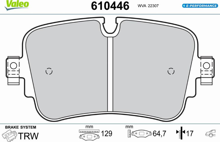 Valeo 610446 - Jarrupala, levyjarru inparts.fi