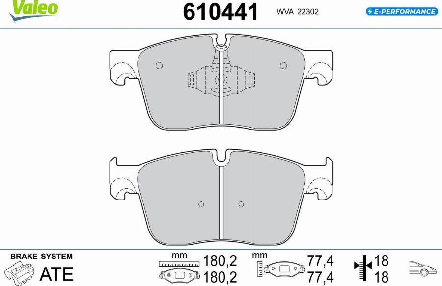 Valeo 610441 - Jarrupala, levyjarru inparts.fi