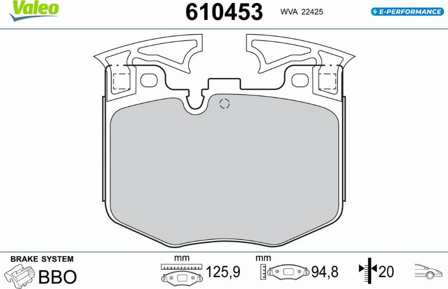 Valeo 610453 - Jarrupala, levyjarru inparts.fi