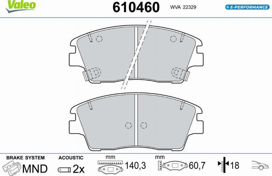 Valeo 610460 - Jarrupala, levyjarru inparts.fi