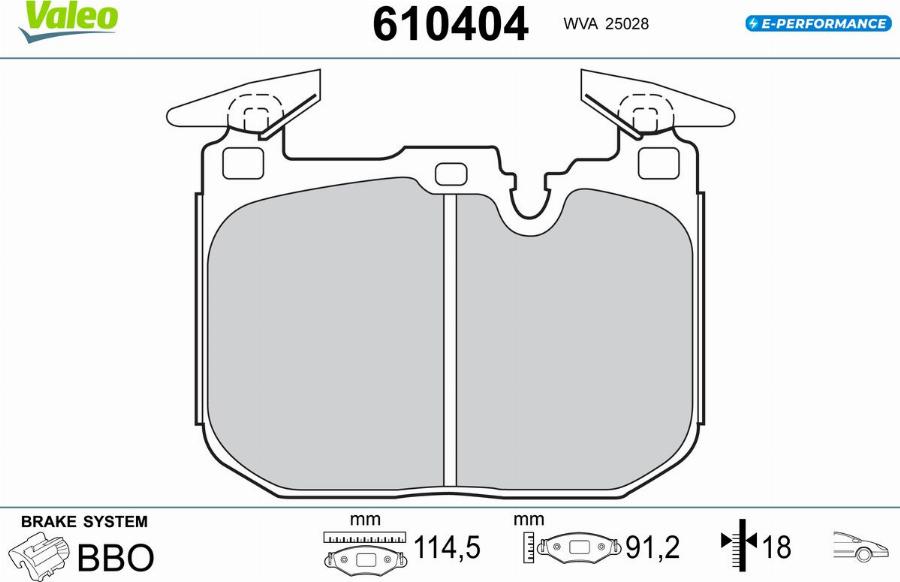 Valeo 610404 - Jarrupala, levyjarru inparts.fi