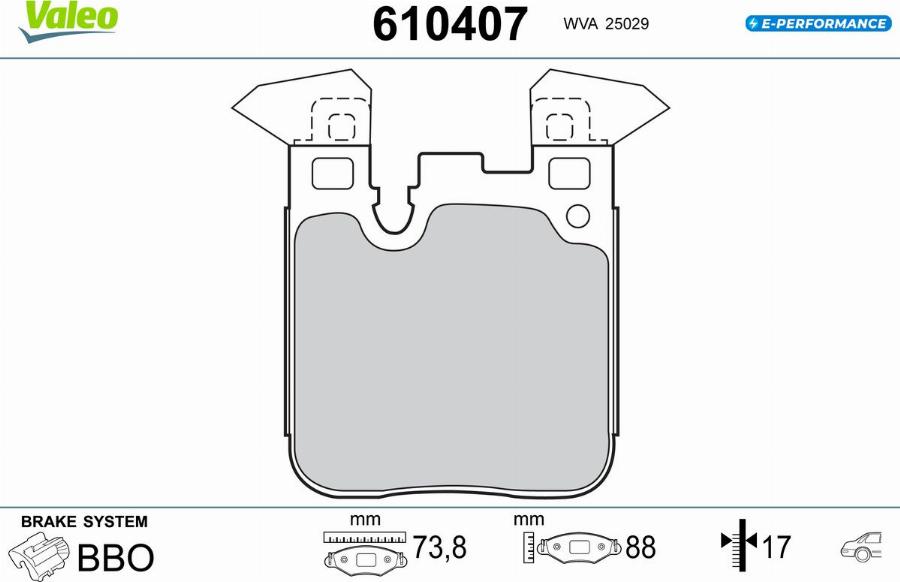 Valeo 610407 - Jarrupala, levyjarru inparts.fi