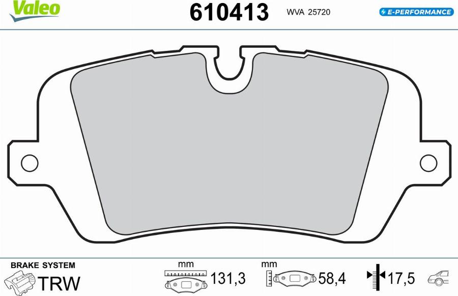 Valeo 610413 - Jarrupala, levyjarru inparts.fi