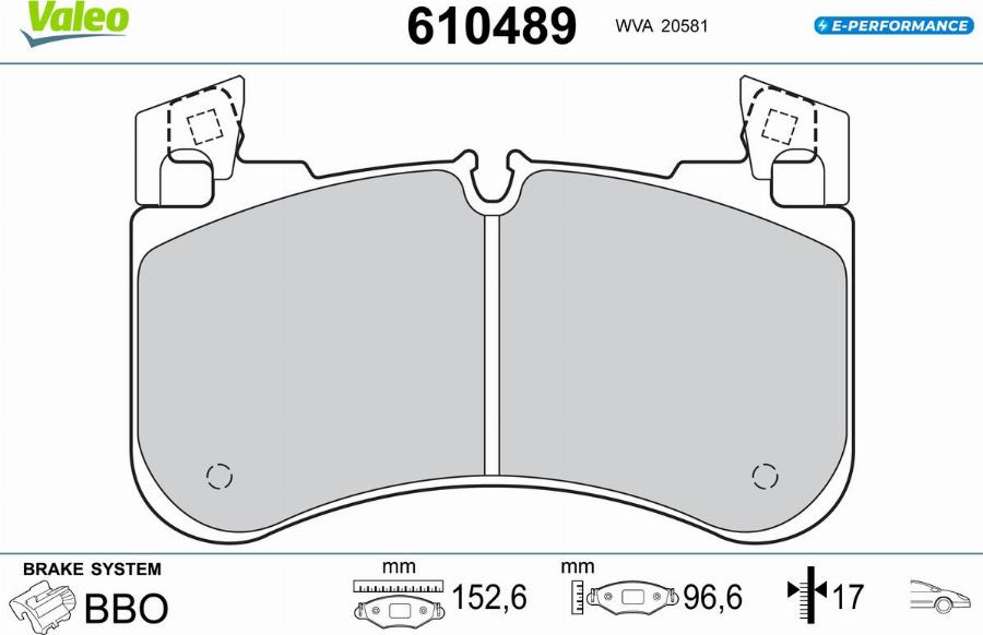 Valeo 610489 - Jarrupala, levyjarru inparts.fi