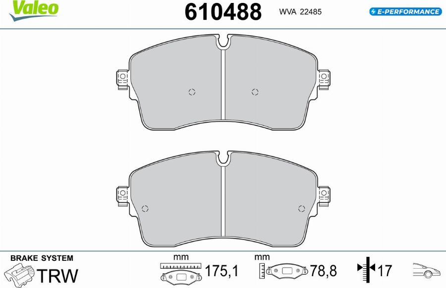 Valeo 610488 - Jarrupala, levyjarru inparts.fi