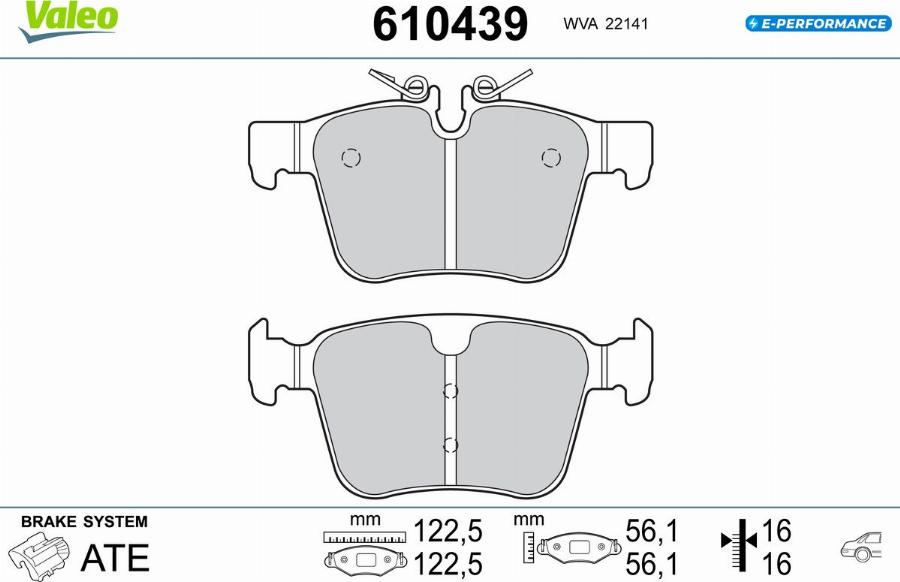 Valeo 610439 - Jarrupala, levyjarru inparts.fi